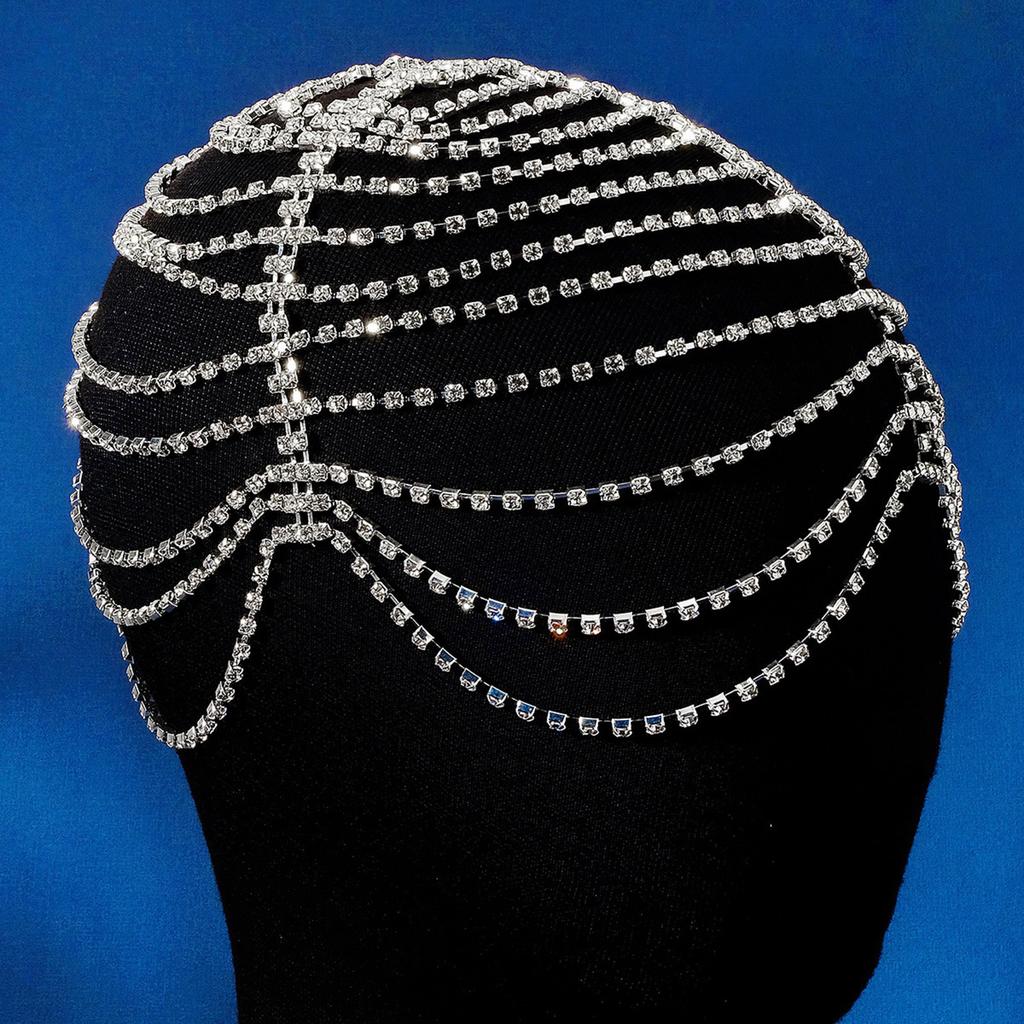 Sparkling Forehead Drop Headband Rhinestones Hair Chain Elegant Eyebrows Headchain Wedding Ceremony Charm Hair Ornament