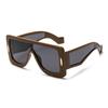 European and American big box trend oversized sunglasses women's high-end sunscreen sunshade retro personalized sunglasses S