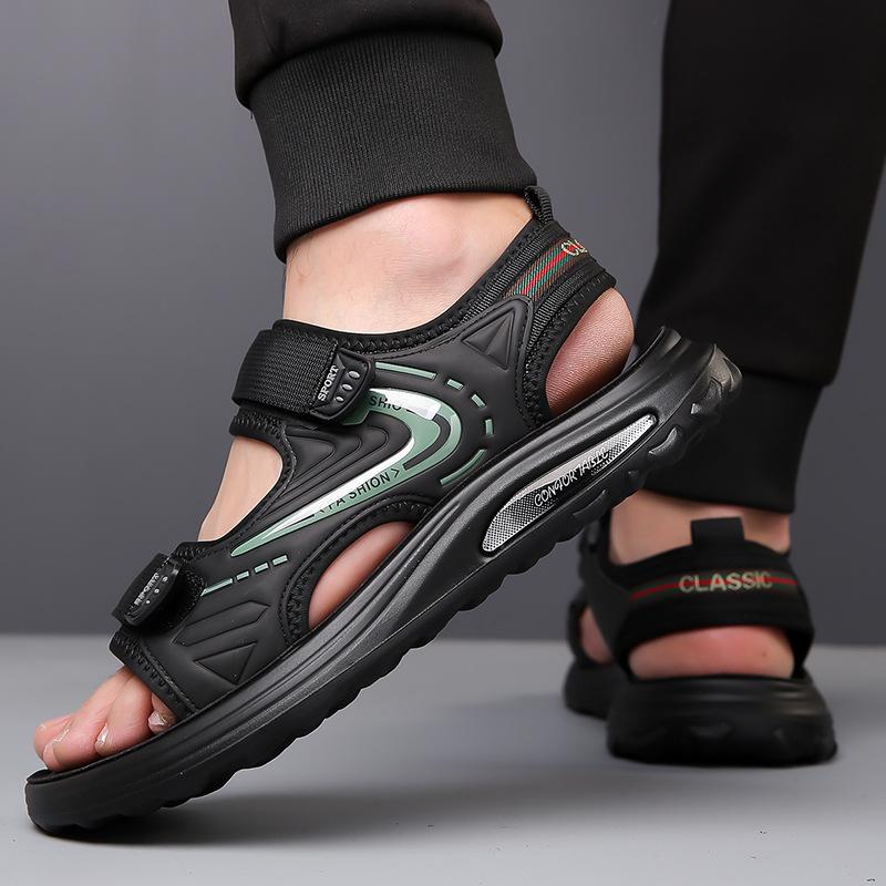 Fashion 2024Fashion Retro Soft Sole Shallow Mouth Men's Sandals Summer Designer New Korean Style Casual Outdoor Beach Sports Men's Shoes