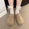 Fashion 2025 Spring and Autumn New Women's Fashion Style Half Drag Shoes with Thick Sole and Medium Heel Casual Outerwear Shoes