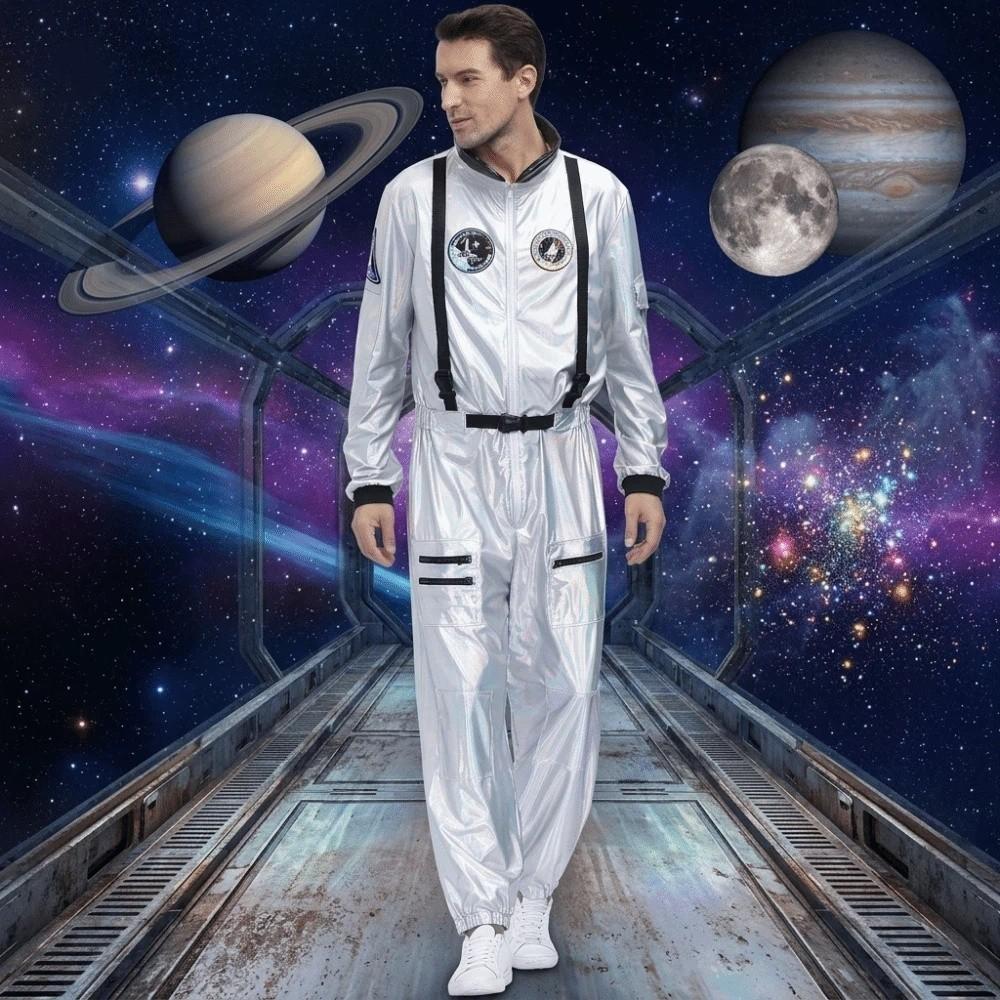 Jumpsuit Astronauten Kostuum Verkleed Ruimtevaarder Jumpsuit Creatieve Cosplay Outfit Cosplay Evenement