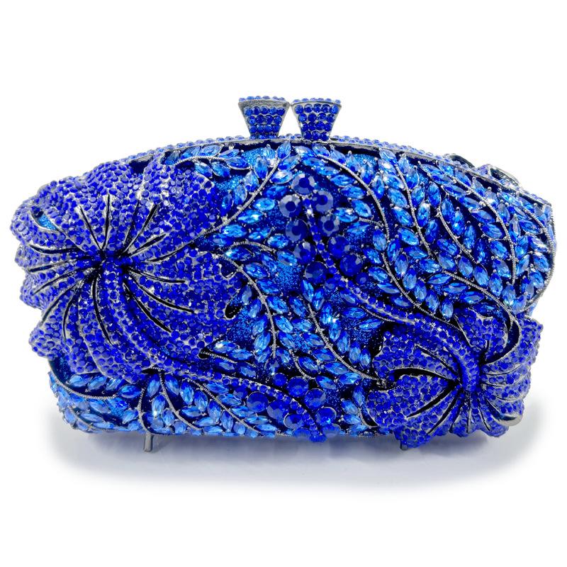 Sac de soirée pour femme à fleurs et diamants Sacs à main Nouveau Cristal Mariage de mariée Strass Pochette Sacs WHTUOHENG Sacs à main Pochette de soirée