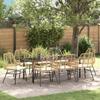 Garden Dining Set 9 pcs Brown Poly Rattan
