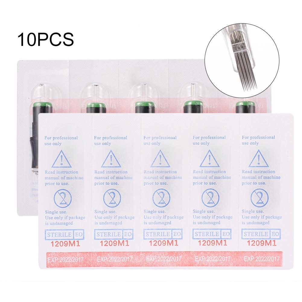 10pcs Disposable Semi Permanent Makeup Tattoo Cartridge Needles RL RM M1 RS for Makeup Machine