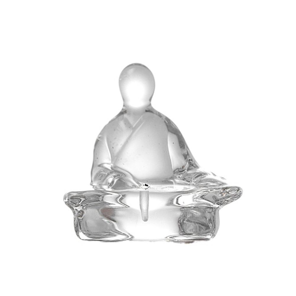 Finely Carved Tea Ceremony Ornaments Transparent Crystal Ornament Living Room