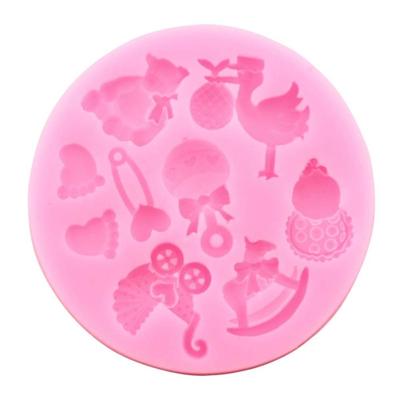 Baby  3D Silicone Fondant Mold For  Cake Sugar Craft Chocolate Moulds Tools DIY