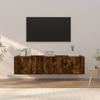 Vidaxl Set of 3 TV Cabinets, Smoked Oak, Wood-Based Material