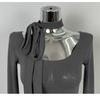 Korean Dongdaemun U-Neck Figure-Flattering Long-Sleeve Slim Fit T-Shirt for Women