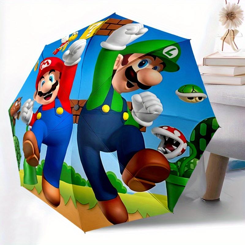 1pc Mario & Luigi Automatic Opening and Closing Folding - A Good Choice for Gifts, Fashionable and Convenient Umbrella With Cute Cartoon Cha