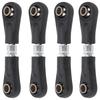 4Pcs Steering Tie Rod Set Black Metal for 1\10 RC Flat Car Replacement Accessories(4250mm )