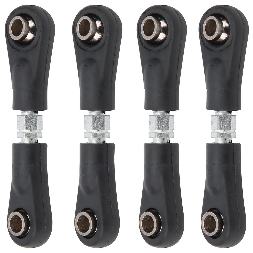 4Pcs Steering Tie Rod Set Black Metal for 1\10 RC Flat Car Replacement Accessories(4250mm )