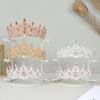 Gold White Crown Display Stand 2/3/4-Tier Jewelry Organizer  For Girl Room Exhibition