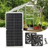 Solar Panel Charger Powered Exhaust Fan Automatic Rain or Shine Operation for Year-Round Greenhouse Chicken Coop Ventilation 4