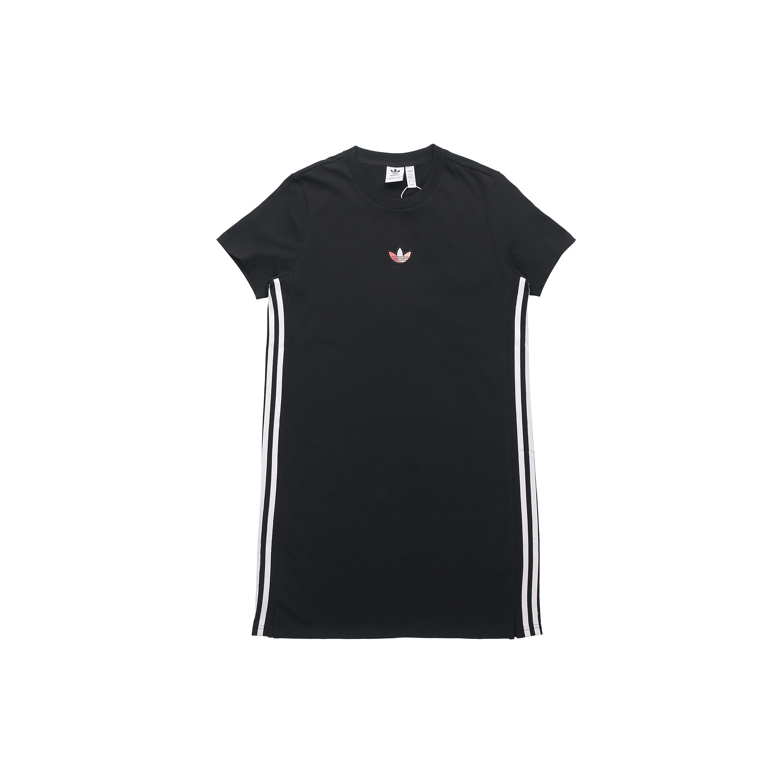 

Adidas Оригинальное платье Adicolor с вышитым логотипом Спортивная мода Повседневное платье с круглым вырезом с коротким рукавом Женские платья Черный H39043 30