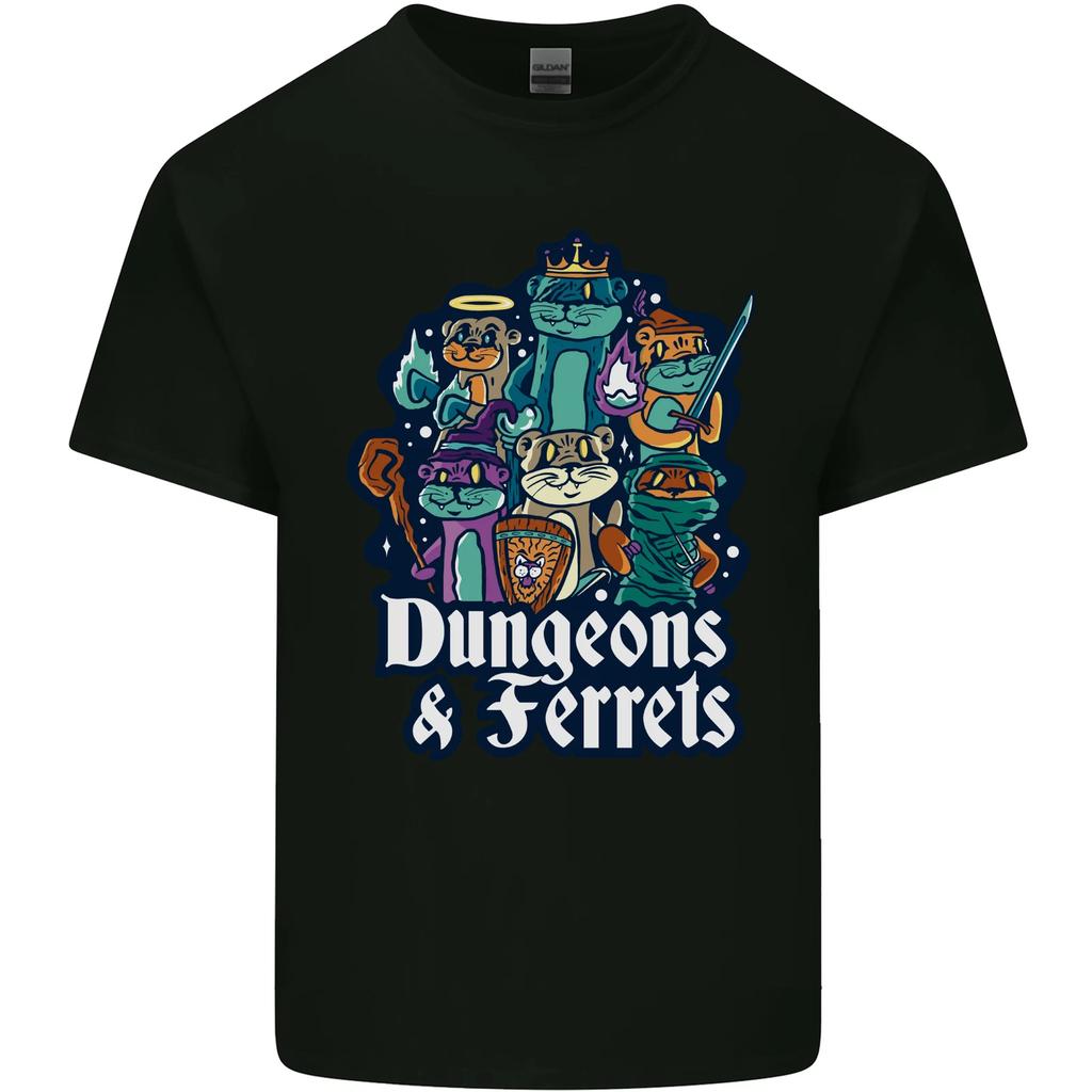 Dungeons & Ferrets Role Play Games RPG Kids T-Shirt Childrens