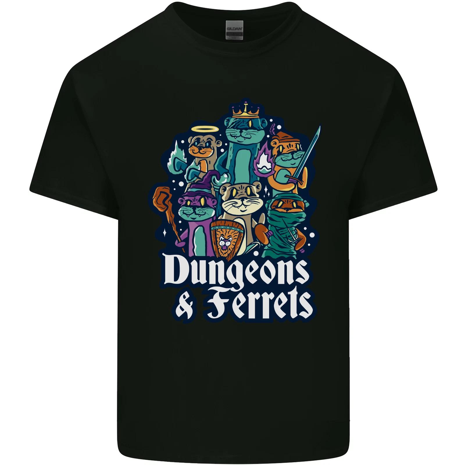 Dungeons & Ferrets Role Play Games RPG Kids T-Shirt Childrens 3XL