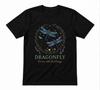 Dragonfly Dance With The Breeze Lower Lover Cute Wildflowers Black T-shirt