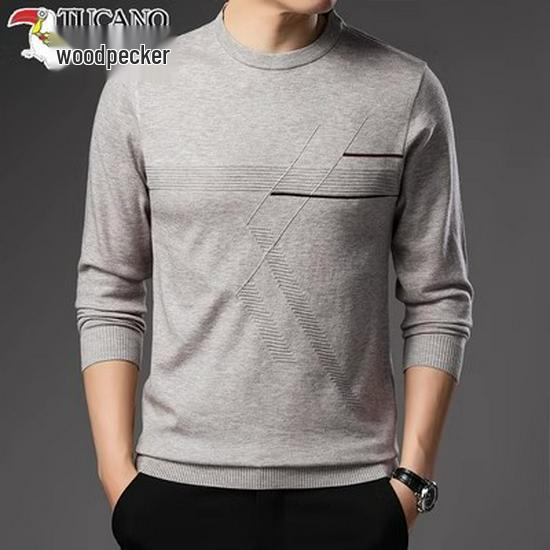 Woodpecker Lightweight Men's Round Neck Knit Sweater