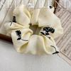 Scrunchie Multi Styles Floral Plaid Soft Fabric Minimalist Versatile Women Hair Tie Hair Accessories
