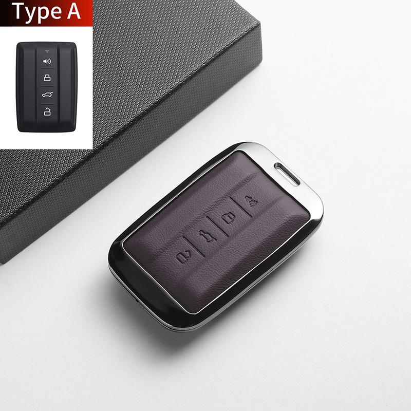 For Great Wall GWM TANK 300 400 500 700 Tank300 400 Tank500 700 Leather Metal Car Smart Key Case Cover Decorative Accessories
