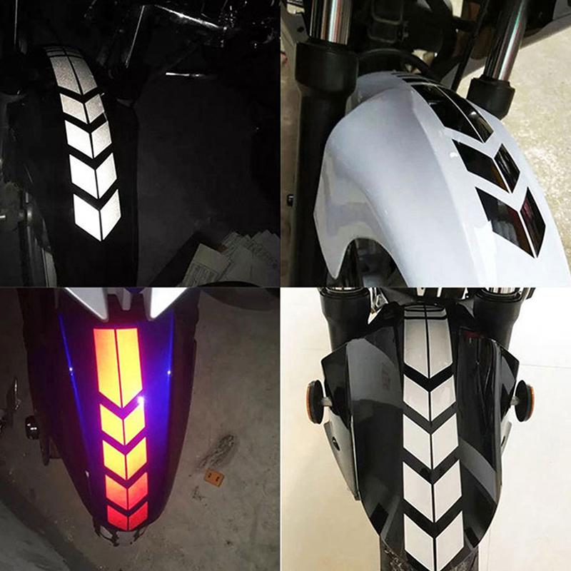 Colorful Motorcycle Arrow Stripe Stickers Reflective Waterproof Oilproof Motorcycle Paste Moto Decoration Accessories
