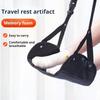 Travelling Foot Hammock Adjustable Airplane Foot Hammock with Wide Platform Portable Under-desk Foot Travel for Office