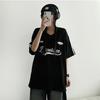Trendy Short Sleeved Loose Sports Top Women Fully Matched with Street Retro Sports T-shirt V-neck Comfortable Tops Tee