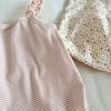 Débardeur pour filles Collection Été Enfants Coréen Polyvalent et Mignon Débardeur à Rayures Pit Fil Coloré