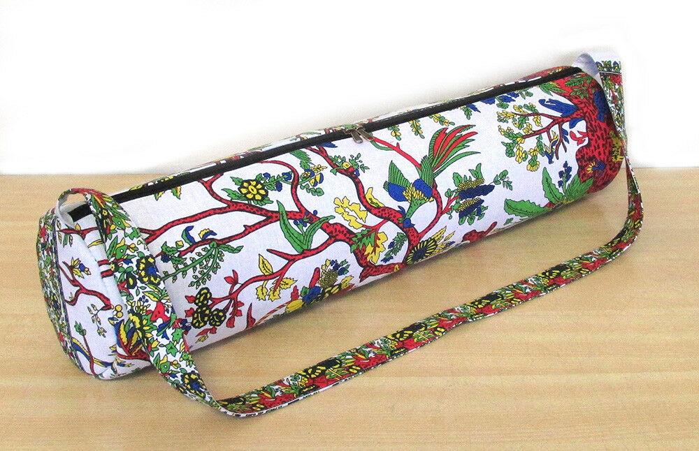 Cotton yoga mat bag, adjustable strap handmade sport bag, gym bag, pilates bag, carrier sport bag