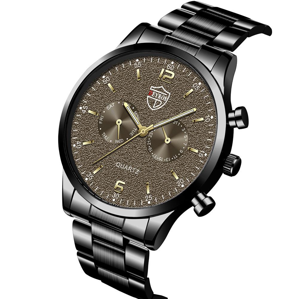 Trend Multifunctional Calendar Luminous Men S Stainless Steel Watch Quartz Watch