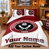 Ensemble de literie 3 pièces motif Sheffield United FC Nom personnalisé, Drap de lit et taies d'oreiller pour chambre à coucher à la maison