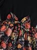 Girls Floral Print Dress with Bow, Ruffle Sleeve Ribbed Bodice Casual Summer Outfit