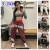 Y2K Streetwear Pánské tepláky Unisex Gotické Jogger kalhoty Dlouhé Sportovní Volnočasové Fitness Tréninkové kalhoty Posilovna Dámské Kalhoty Móda