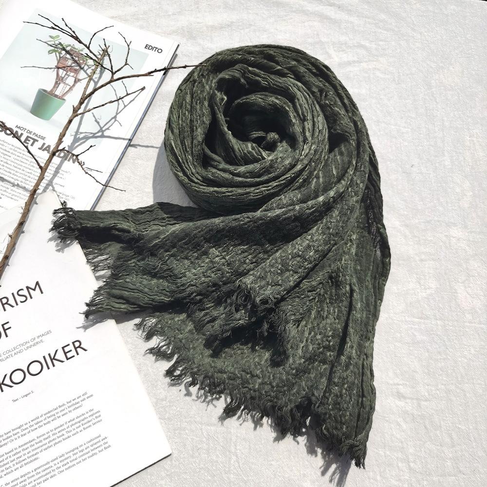 Unisex Cotton Linen Autumn Winter Men Scarf Fashion Men's Scarves Warm Neckerchief Soft Long Tassel Shawl Male Pashmina Bufandas