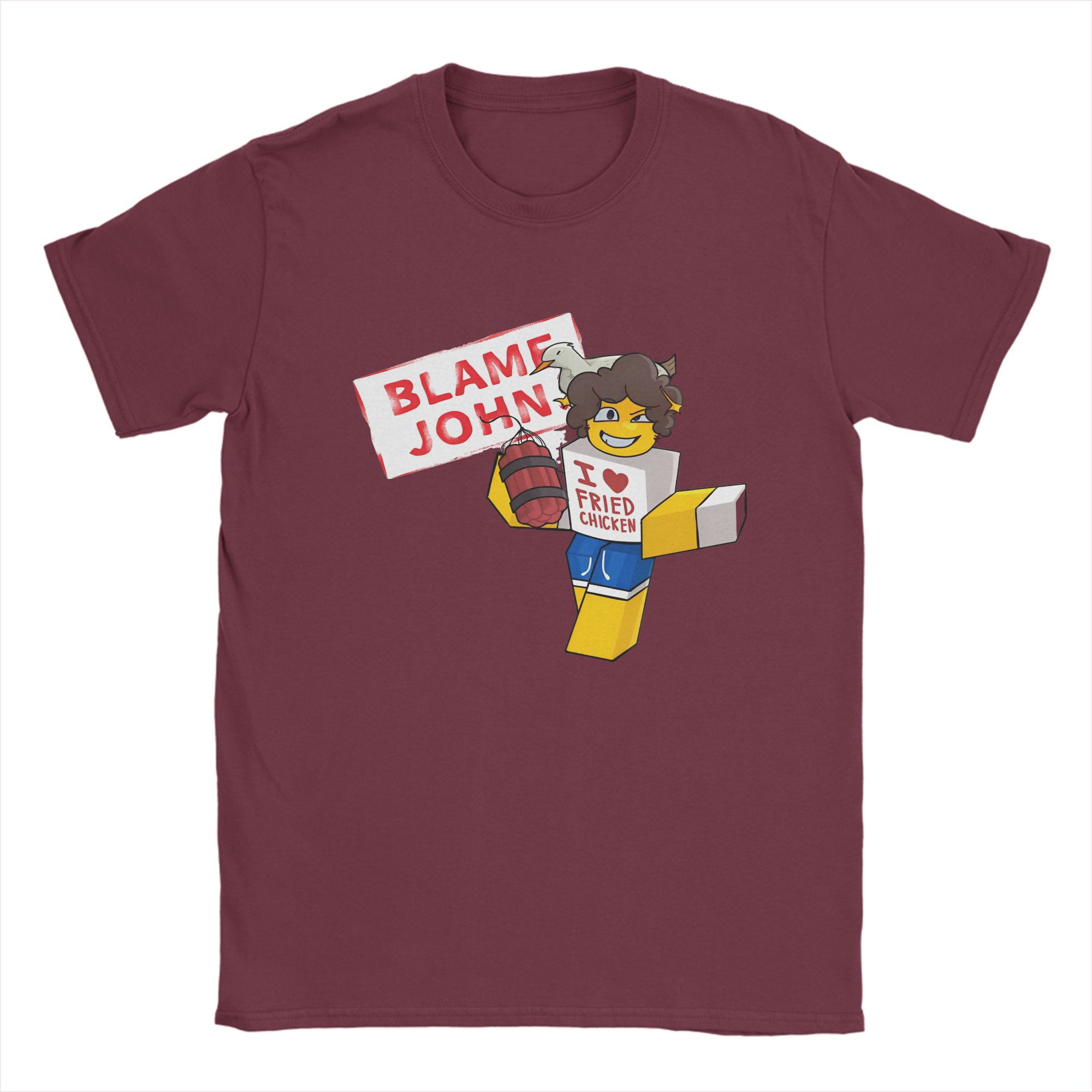 

Футболки з написом Blame John Forsaken Shedletsky Унісекс Вінтажна бавовняна футболка Футболка з круглим вирізом та коротким рукавом 4XL 5XL Топи M