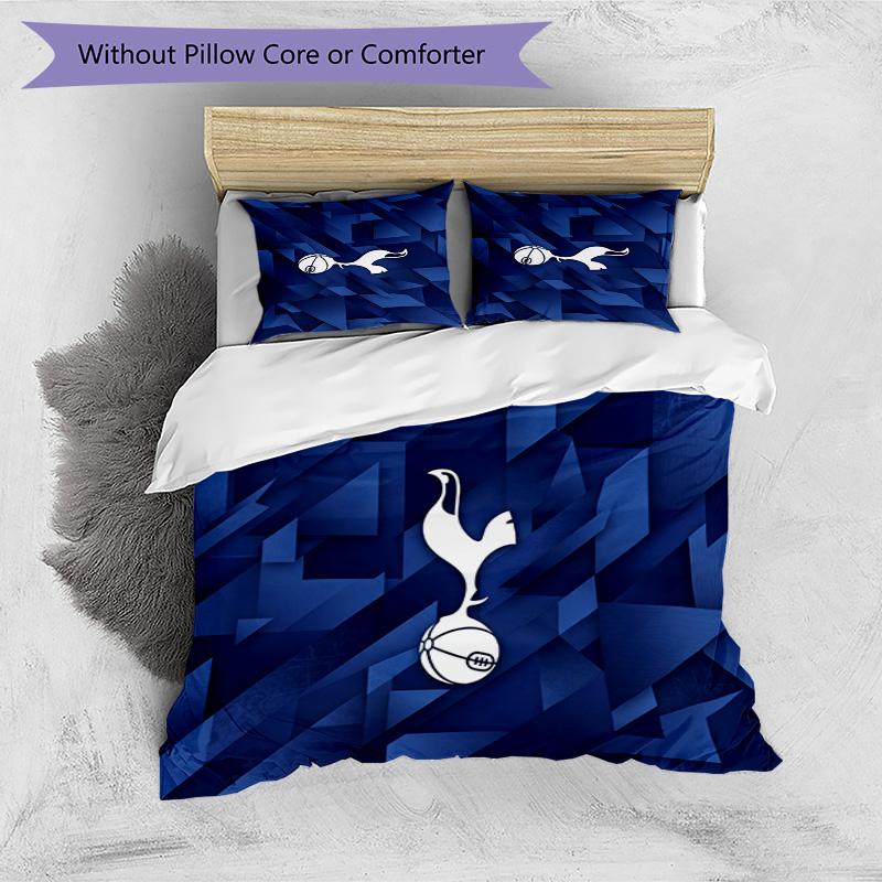Tottenham Hotspur Pattern Printed 3PCS Bedding Set Soft Skin-Friendly Washable Duvet Cover & Pillowcases Set All Season Bedroom
