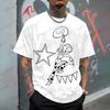 Trendy and Casual Toy Story Buzz Lightyear and Woody Printed Mens Summer Harajuku Casual and Versatile Mens Tshirts