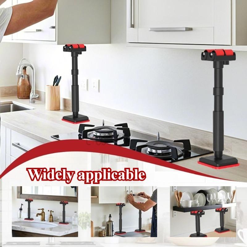 19-46cm Αναβαθμισμένη Βάση Τροχαλίας Ρυθμιζόμενοι Γρύλοι Κυλίνδρων - Εργαλείο Βοήθειας Ανύψωσης για Εγκατάσταση Ντουλαπιού Μπάνιου(Ανθεκτικό, Εύκολο στη ρύθμιση)