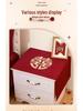 Auspicious Red Wedding Bedside Table Cover and Decor Mat