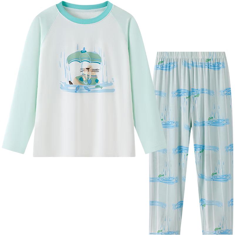 YEEHOO Boys' Acetate Modal Long-Sleeve Pajamas