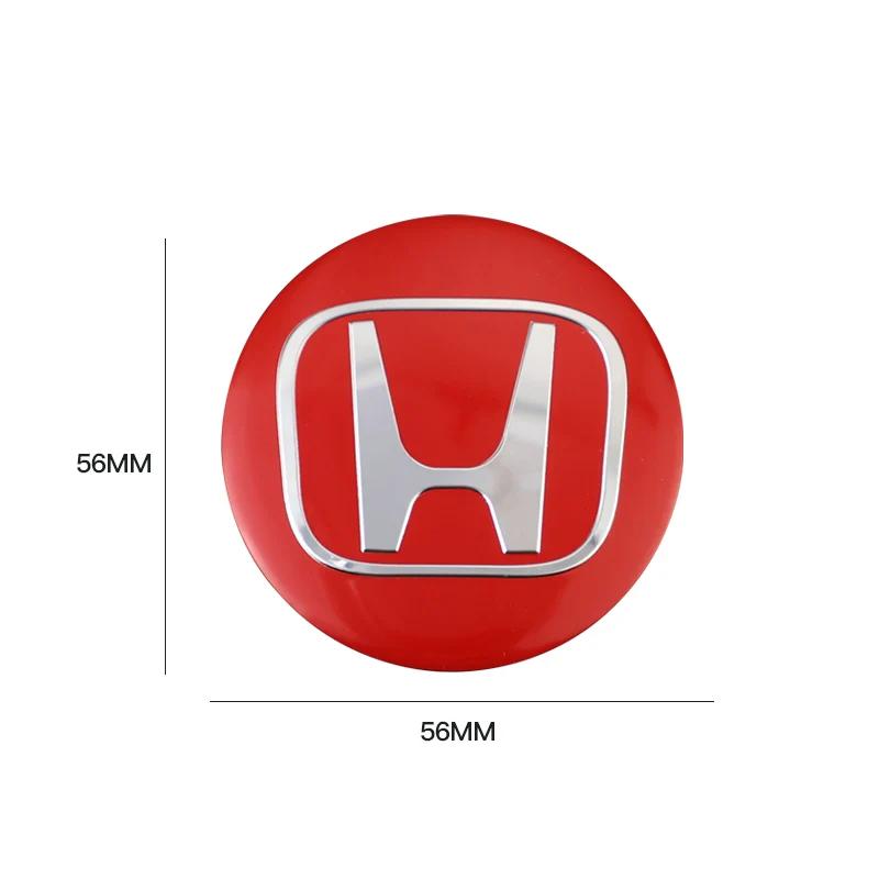4 Bucăți 56mm Capac Central Butuc Roată Mașină Embleme Autocolante Accesorii Pentru Honda Civic FIT Accord Prelude CRV 5th City CRZ CRX Jazz Acura