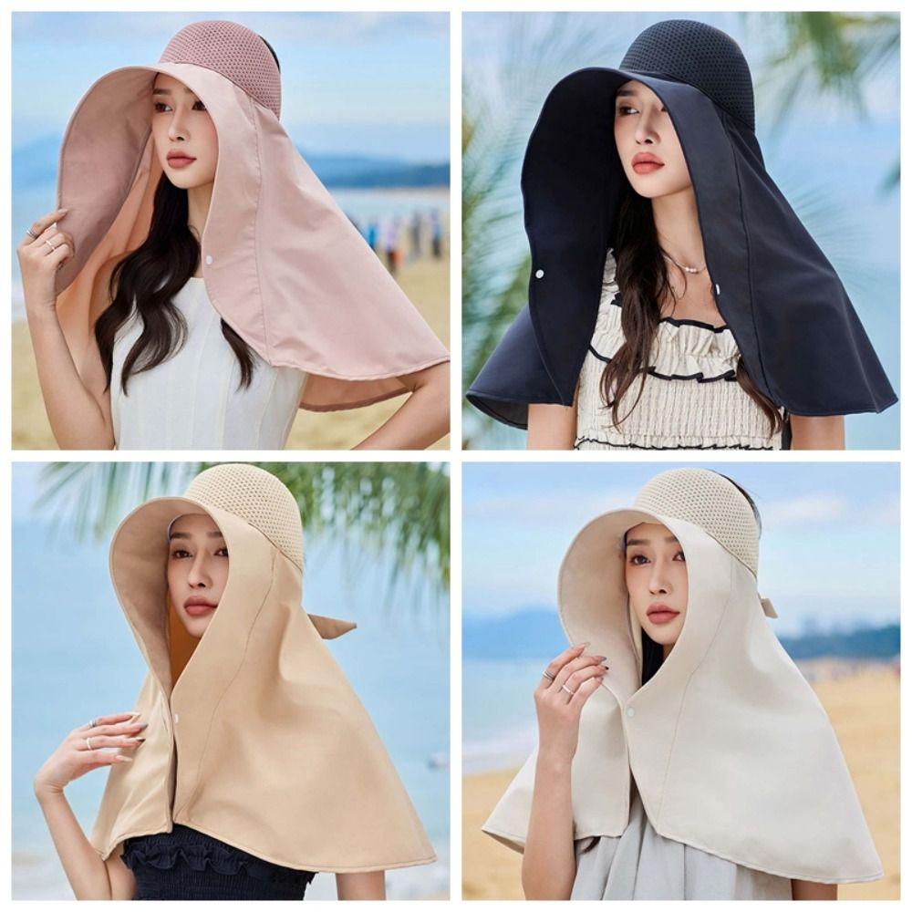 Wide Brim Mountaineering Cap Breathable Hiking Bucket Hat Foldable Women Sun Cap  Famale
