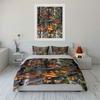 Autumn Camouflage Outdoor Gear Set kid's and adults' bedroom decor, Exquisite three-piece bedding set gift
