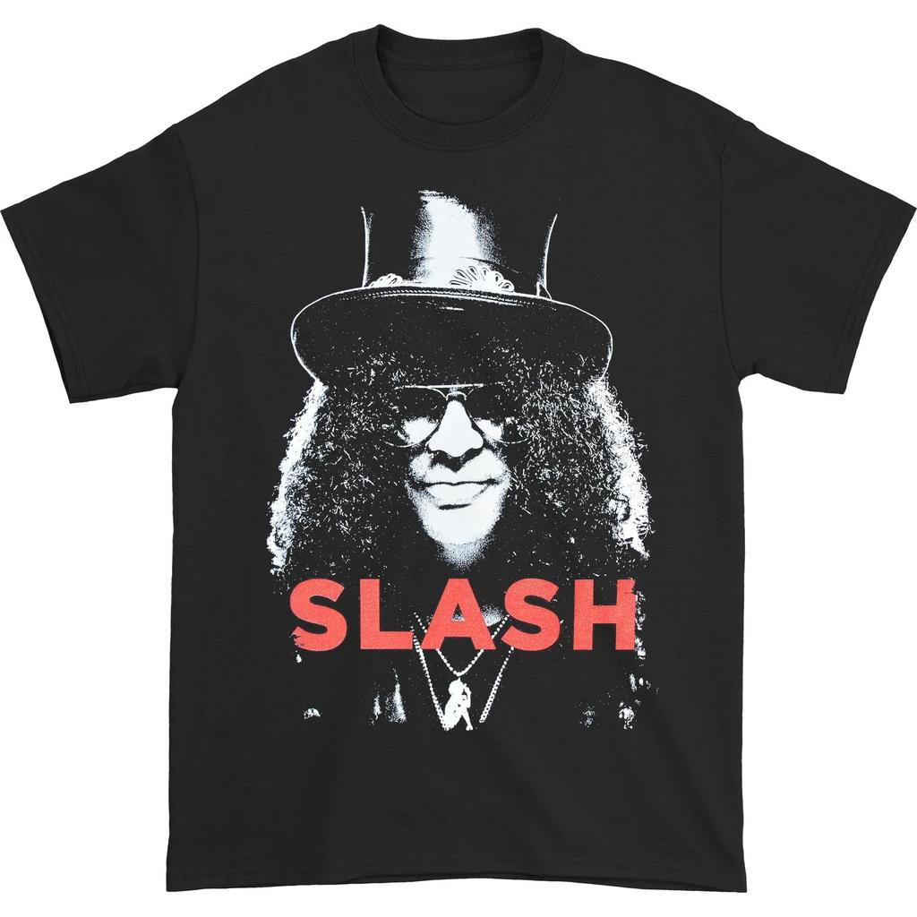Leggendario chitarrista Slash nero 100% cotone unisex T-shirt 2026 Estate Nuova larga Y2k stile hiphop Unisexs morbida T-shirt a maniche corte