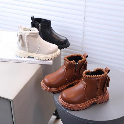 Girls' Autumn Leather Martin Boots – Stylish, Versatile Short Boots for Toddlers