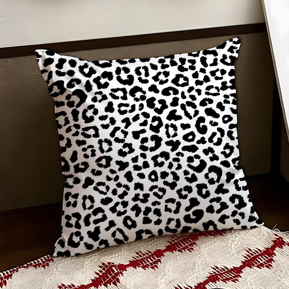 Fierce leopard print Cushion Cover Reversible Soft Durable Pillow Cover Home  Car MultiScene Use for Daily Comfort