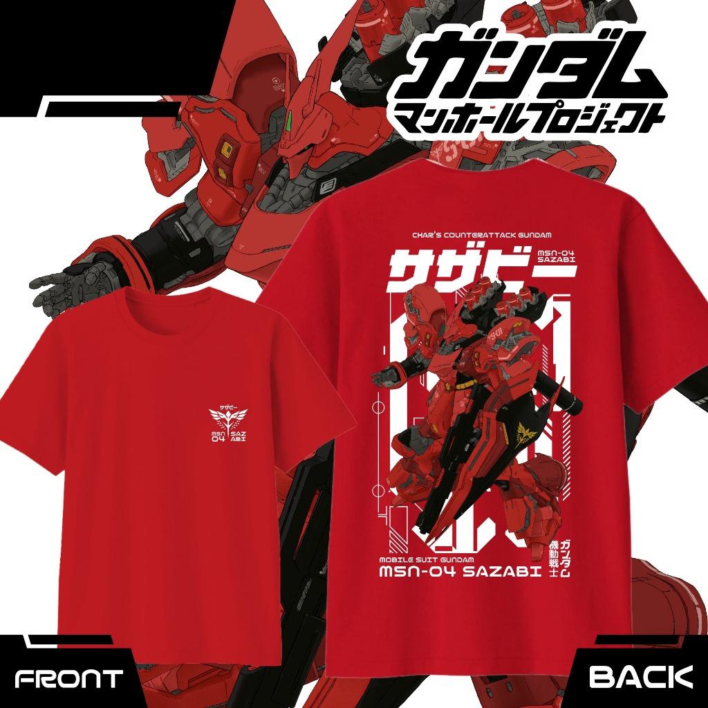 

MSN-04 SAZABI T-SHIRT GUNDAM CHAR S COUNTER ATTACK Non Official Cotton 30 s Premium Children Teens and Adults 3XL