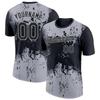 Custom Name Number 3D Colour Block Pattern T Shirt New Design Pop Men Football Short Sleeve