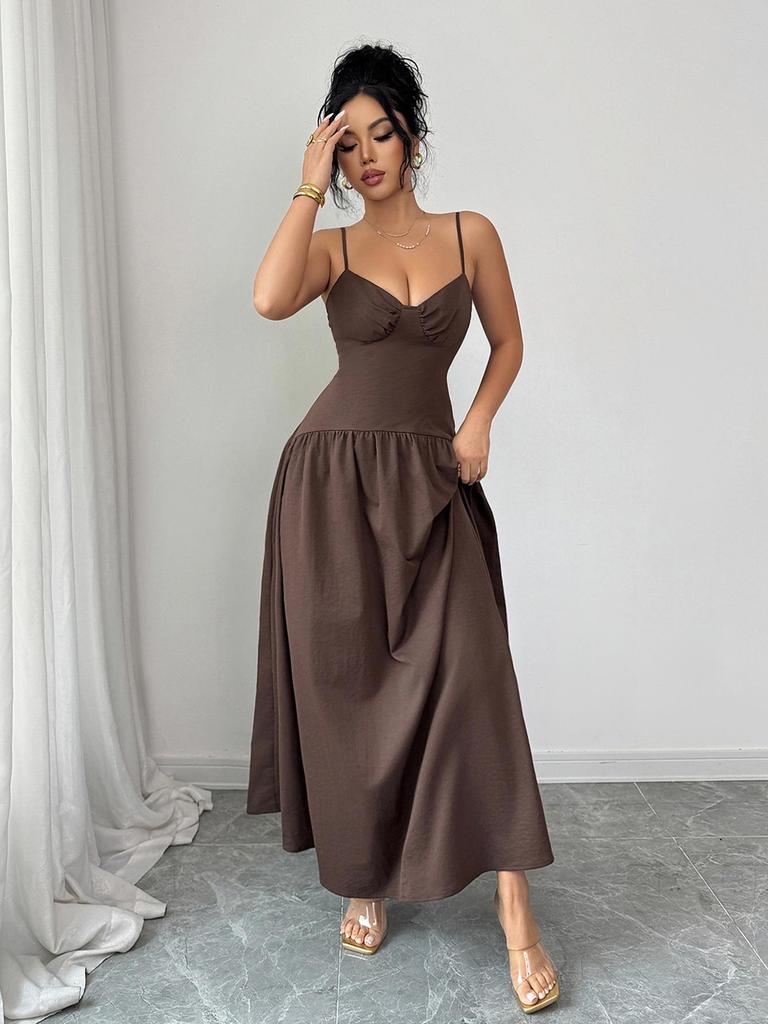 European Style Elegant French Retro Sling Dress for Women - 2026 Spring/Summer Collection