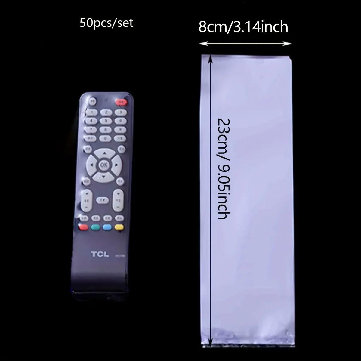 

50pcs-Shrink Wrap Bags Heat Shrink Film Wrap Remote Control Protective Film Heat Shrinkable Thermoplastic Film прозорий